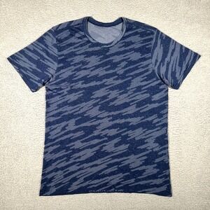 Lululemon Shirt‎ Mens XL Blue Camo Metal Vent Tech Pullover Casual Gym Workout